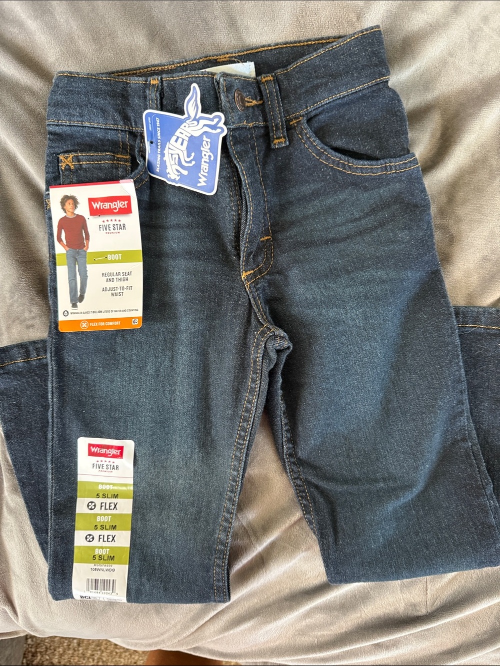 Wrangler boys Dark Blue Bootcut Jeans